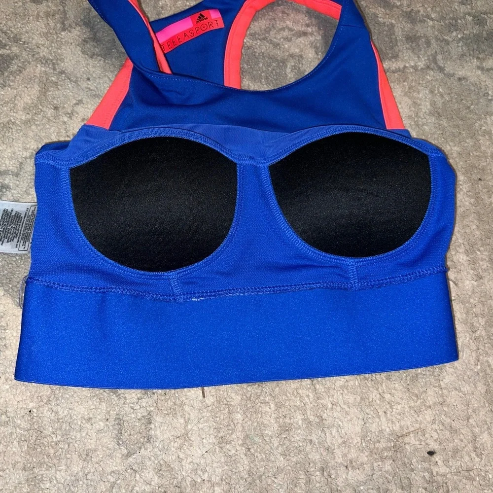 ADIDAS women adidas Stella McCartney  High Support Sports Bra Blue Sz XS X-small
